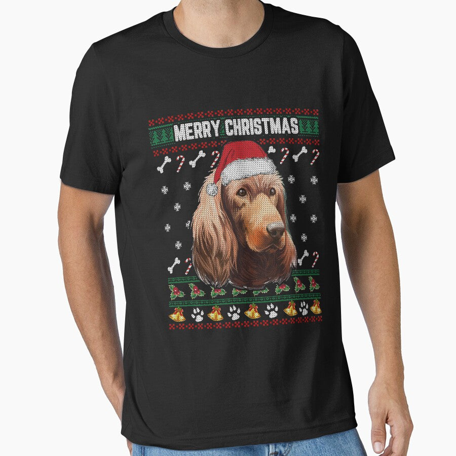 Irish Setter Lovers Ugly Xmas Sweater Merry Christmas T Shirt by thuthuatna