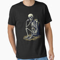 Funny Skeleton Waiting For Halloween Design by MimsTees