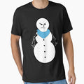 Cool Snowman Logo Funny Christmas by Shop-Art-bigfo