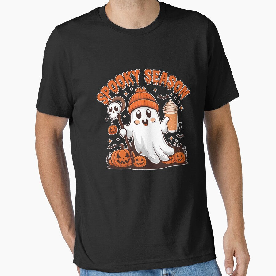 Cute Halloween Ghost Spooky Season Pumpkin Spice Coffee by masterdeer