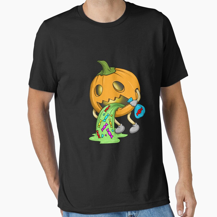 Puking Pumpkin Too Much Candy Jack O Lantern Halloween Gear by DynamicDesign