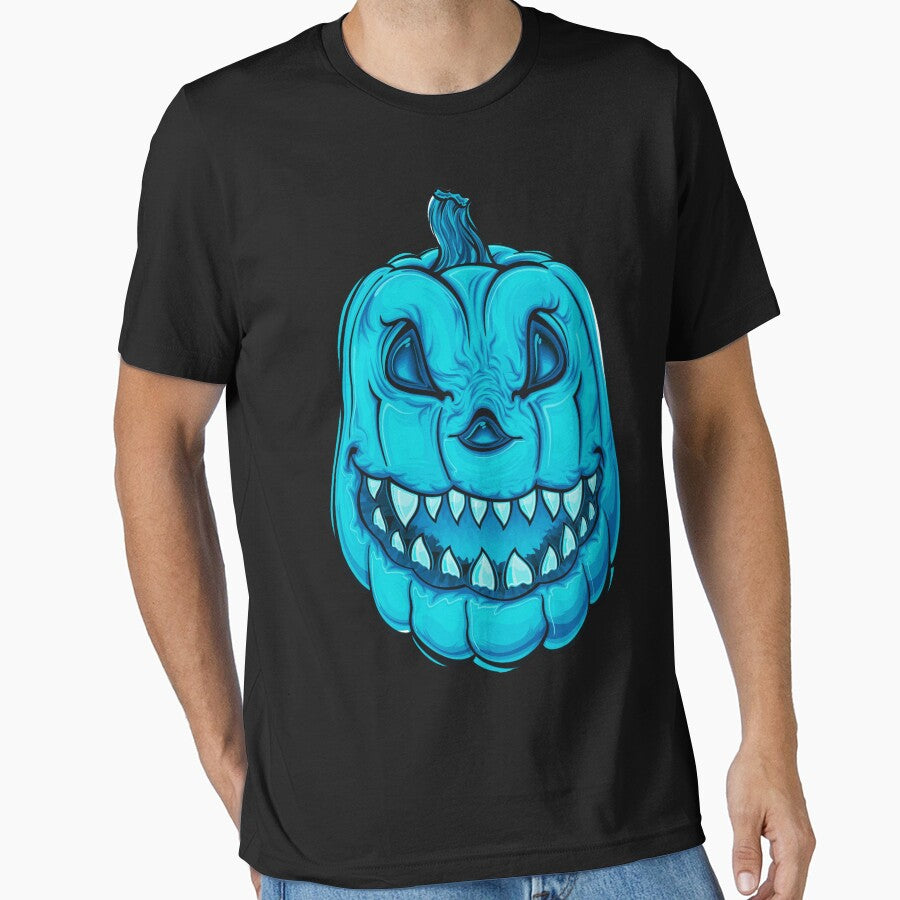 Turquoise Scary Pumpkin, Halloween Pumpkin by Dven-Clothes