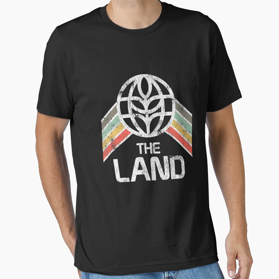 The Land Logo Distressed In Vintage Retro Style by Artisticholic