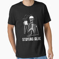 Staying Alive Halloween Costume Skeleton Drinking Coffee Gear by DynamicDesign