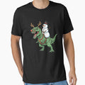 Snowman Riding T-Rex Funny Christmas Dinosaur Gear by DynamicDesign