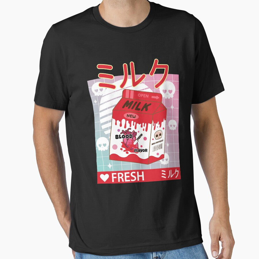 Japanese Kawaii Creepy Cute Blood Milk Retro Vaporwave by Studio624