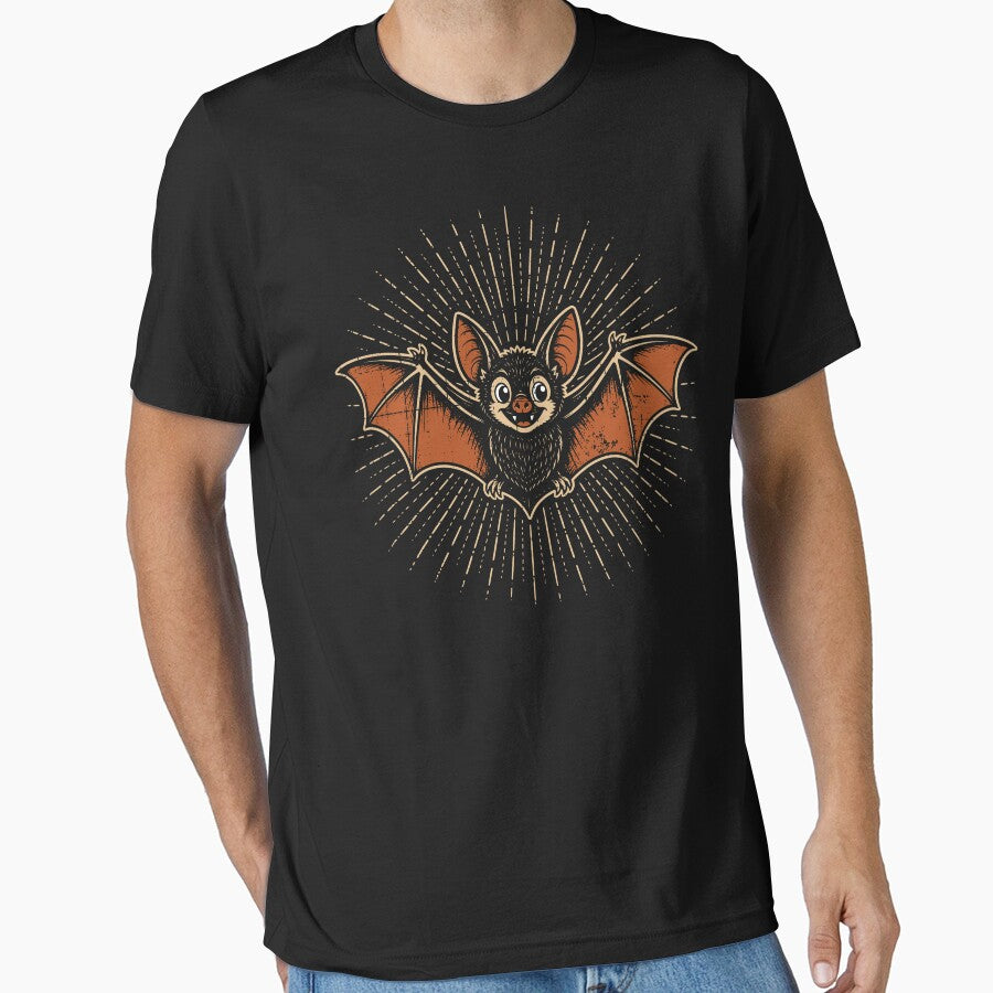 Vintage Bat Retro Spooky Season Distressed Halloween by Y-Vibes
