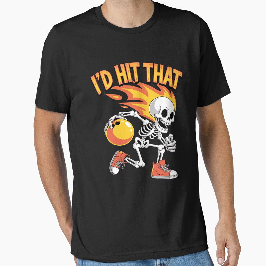 Funny Skeleton Bowling Id Hit That by BlackStars3Neon