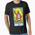 Wait, is this pixel art tarot? Black - Major Arcana 'The Magician' (Design for T-shirt, stickers and other accessories) by Pixel Waite