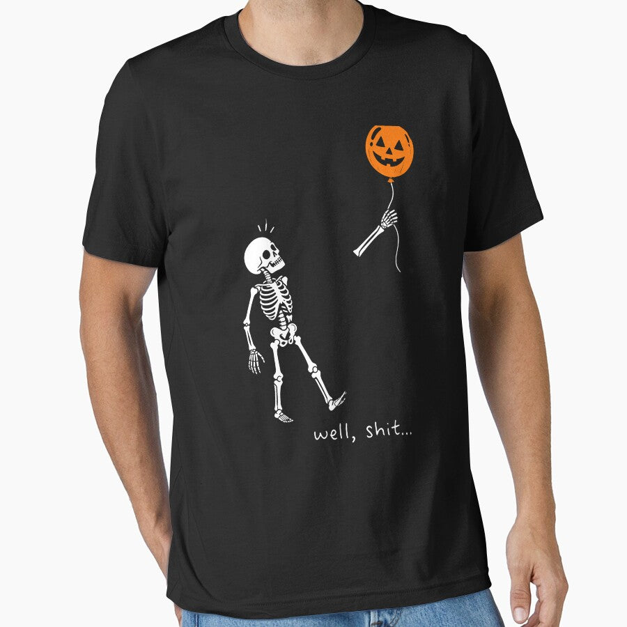 Skeleton Lost Balloon Funny Halloween by hargisnamocho