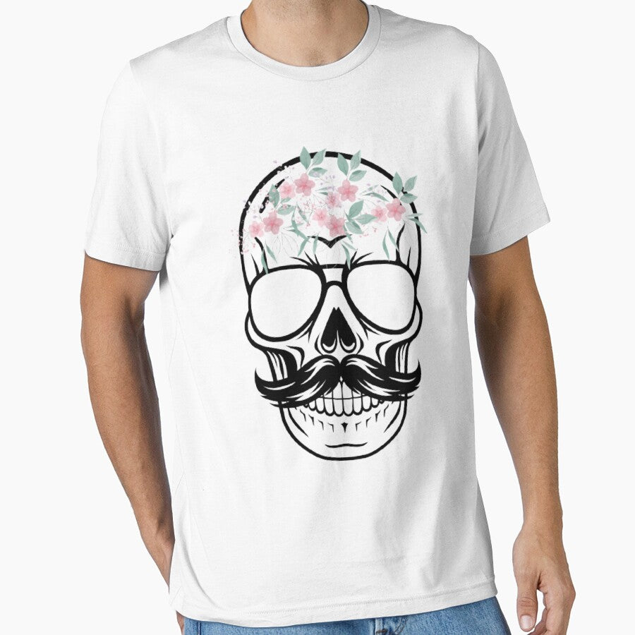 Funny Skeleton with Flowers by funkyfreshfinds