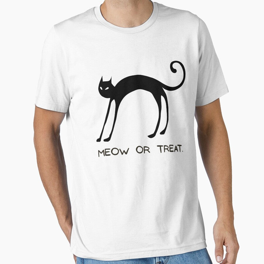 Meow or Treat , Funny Halloween Cat Pun by StillOdd