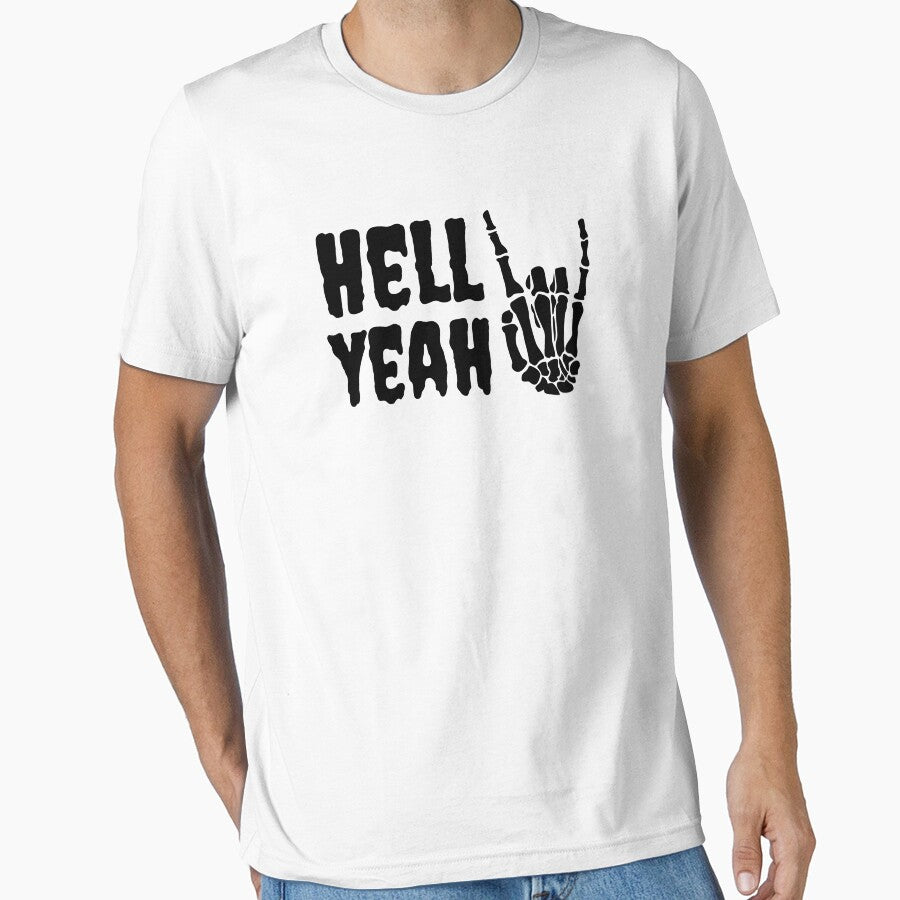 Hell Yeah | Hell | Skeleton | Rock N Roll by Presto Prints Design