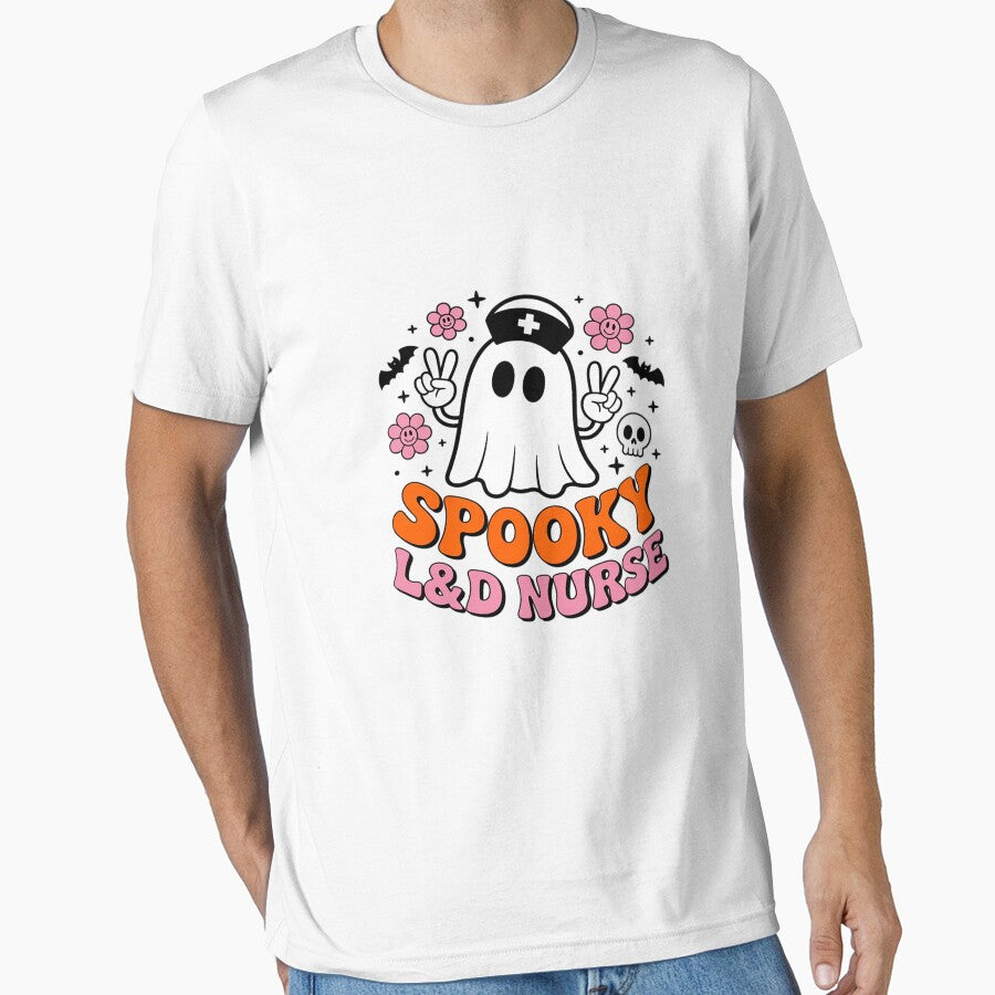 Halloween Spooky Boo Ghost Labor Delivery Nurse L&D OBGYN by ticlitule