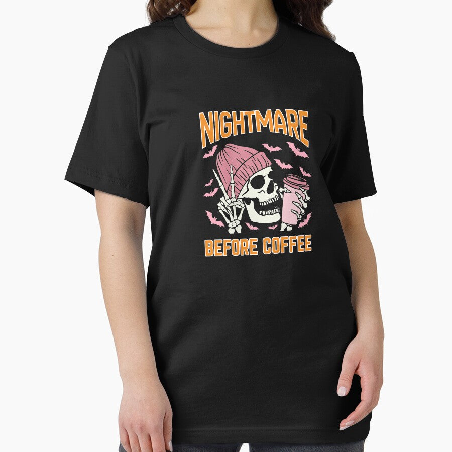 Nightmare Before Coffee Pink Skull by SweeTee Spot