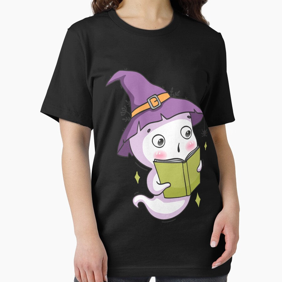 cute ghost book reading by FLOWER--ART