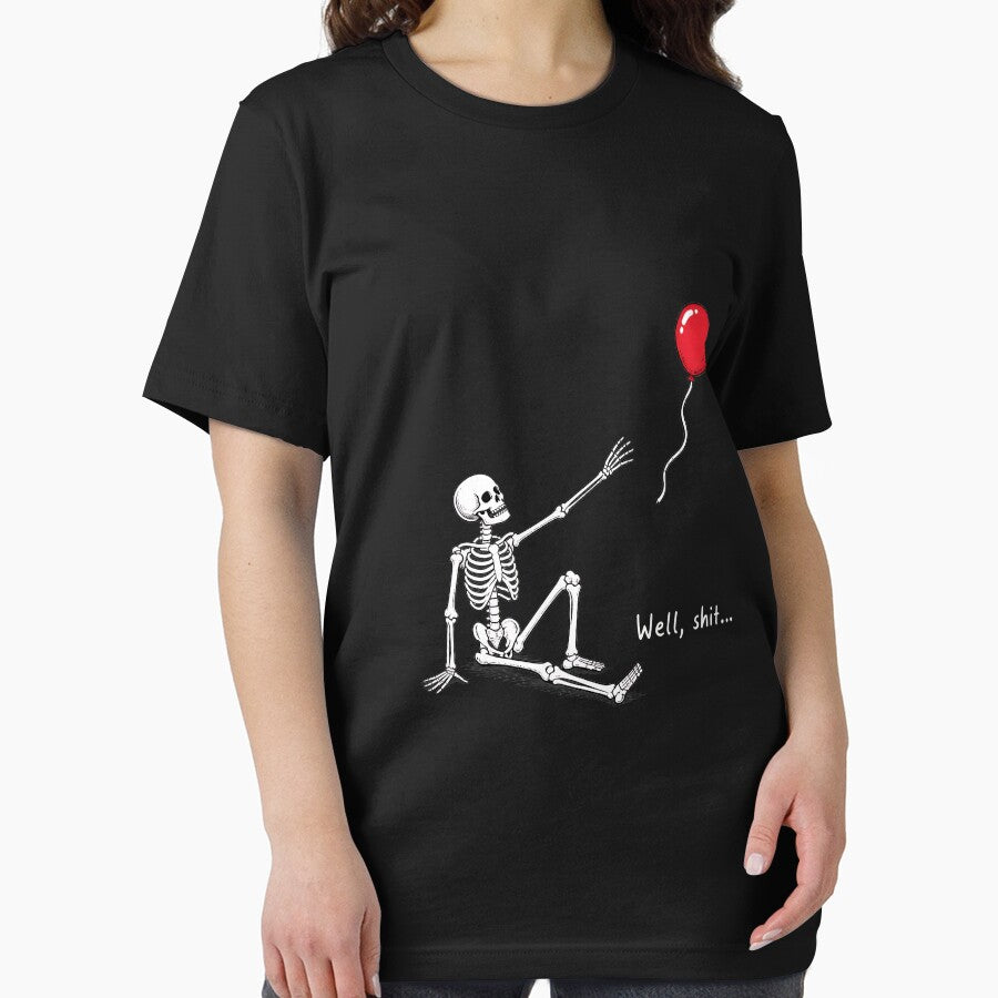 Skeleton Balloon Well Shit Funny Dark Humor by leocreatives