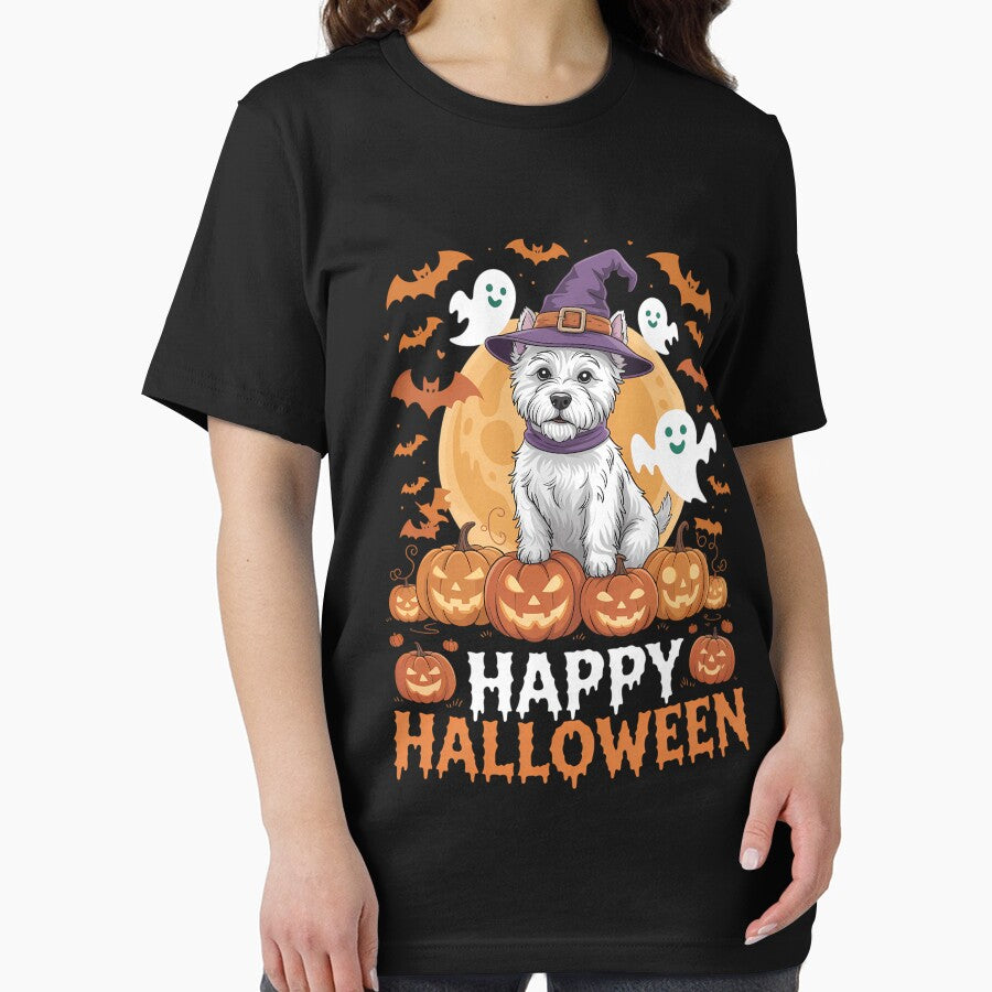 Ghost Scary Pumpkin Dog Happy Halloween by brynatshop