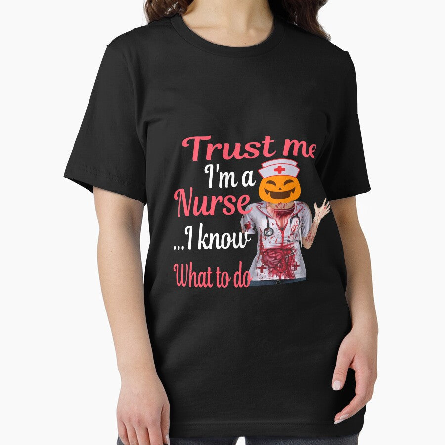 Happy Halloween scary nurse Tees by Hema Thilakaratne