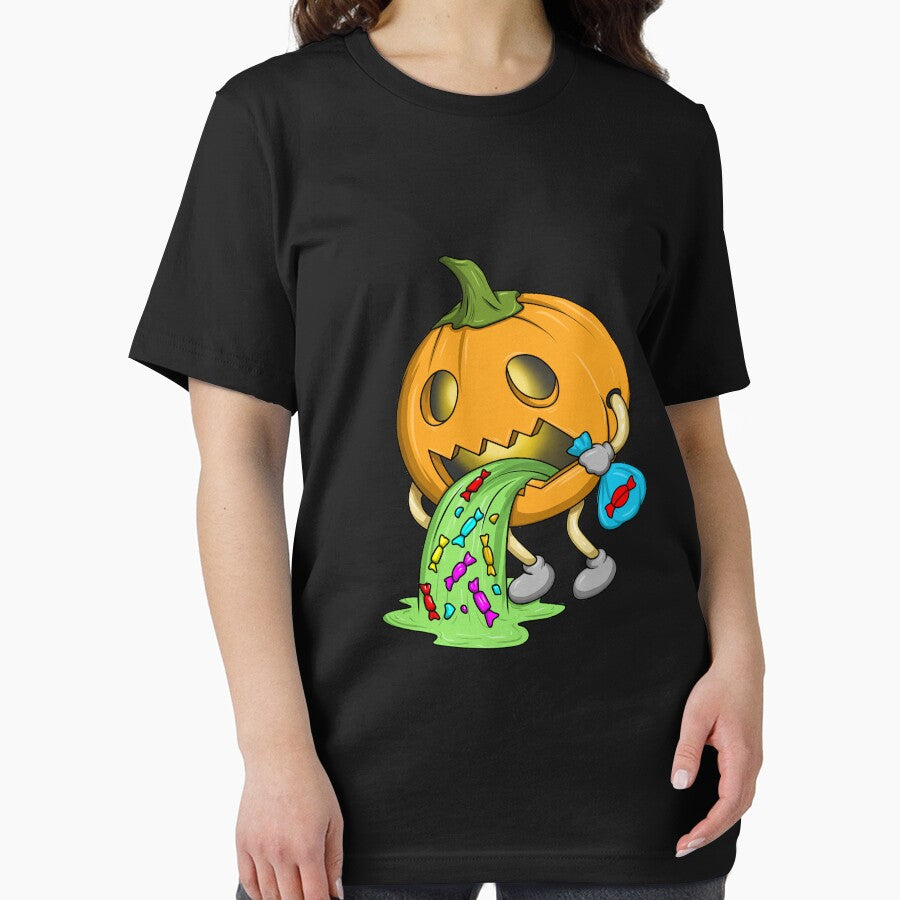Puking Pumpkin Too Much Candy Jack O Lantern Halloween Gear by DynamicDesign