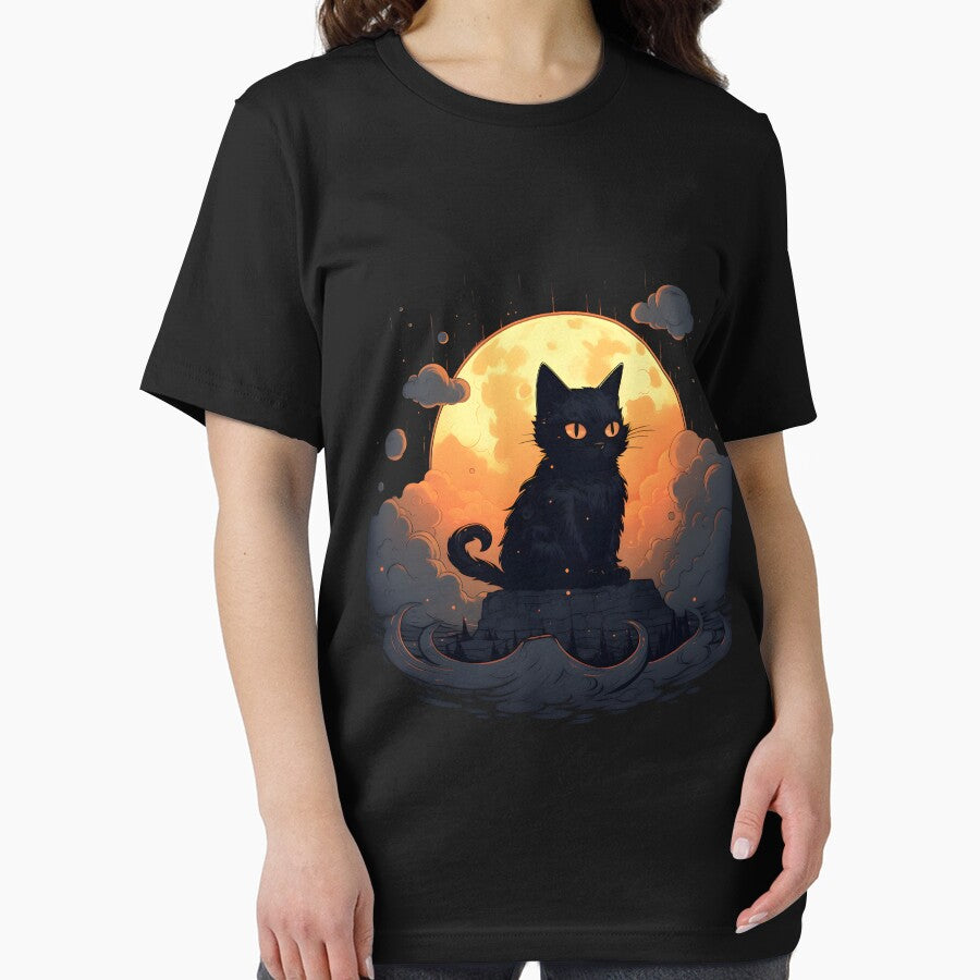cat black with moon by lighte