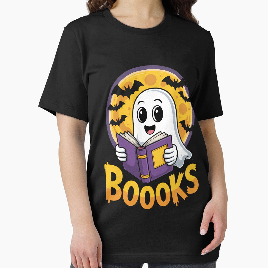 Ghost Reading Halloween Bookworm Librarian Book by aidenpier