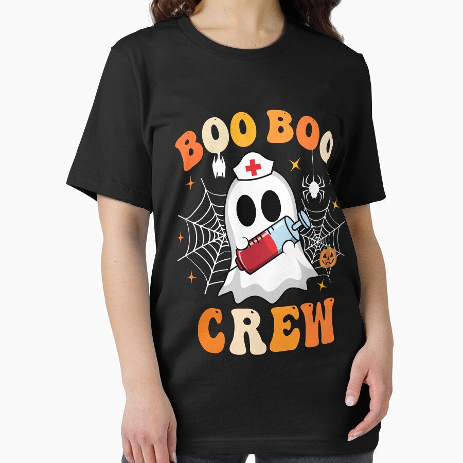 Groovy Boo Boo Crew Nurse Ghost Halloween Funny Nursing Gift T-Shirt by Goods-80