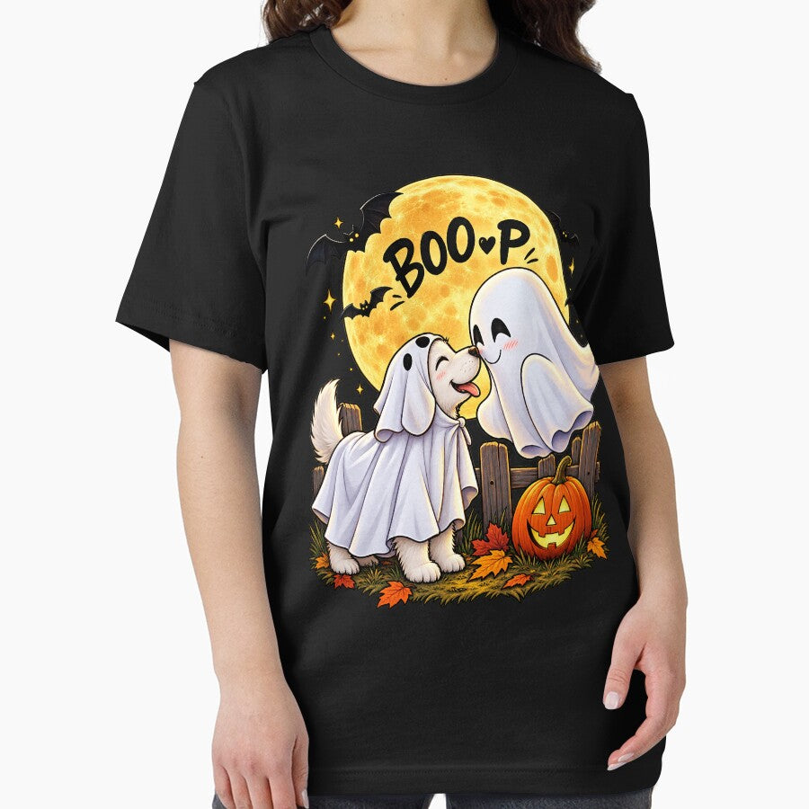 Halloween Dog Ghost Boo-P Cute Ghost Dog Shirt by vinhle-olive