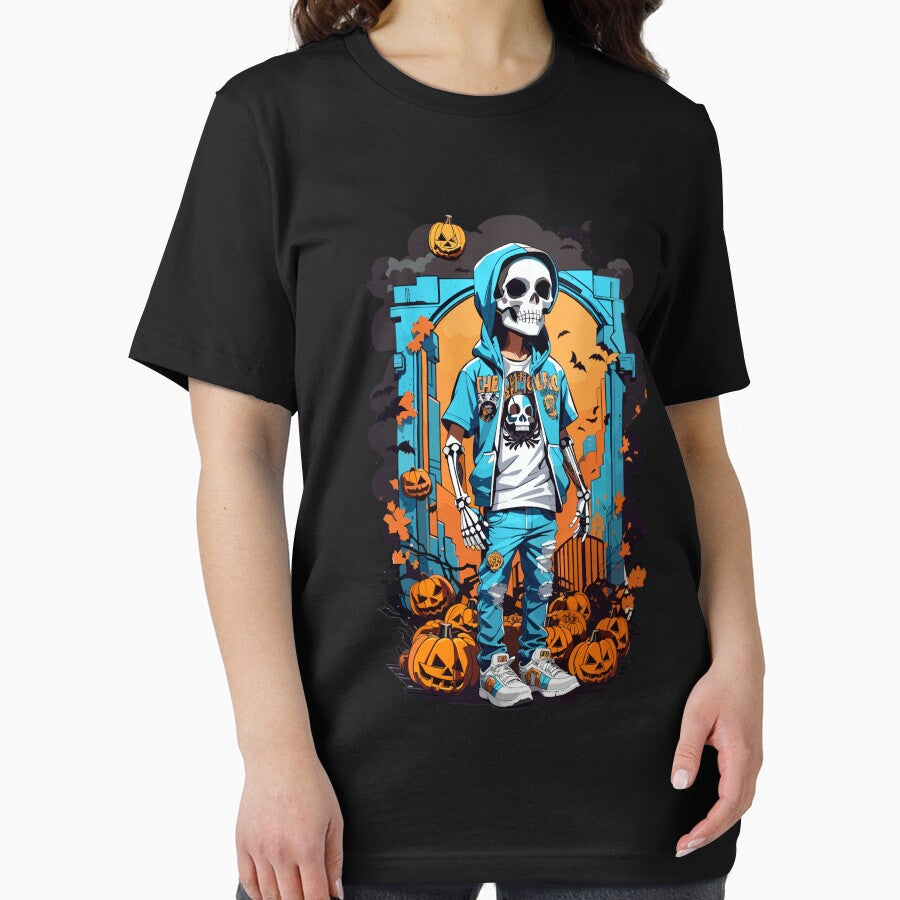 Vintage Halloween Skeleton Art 2 by GraffiniTee