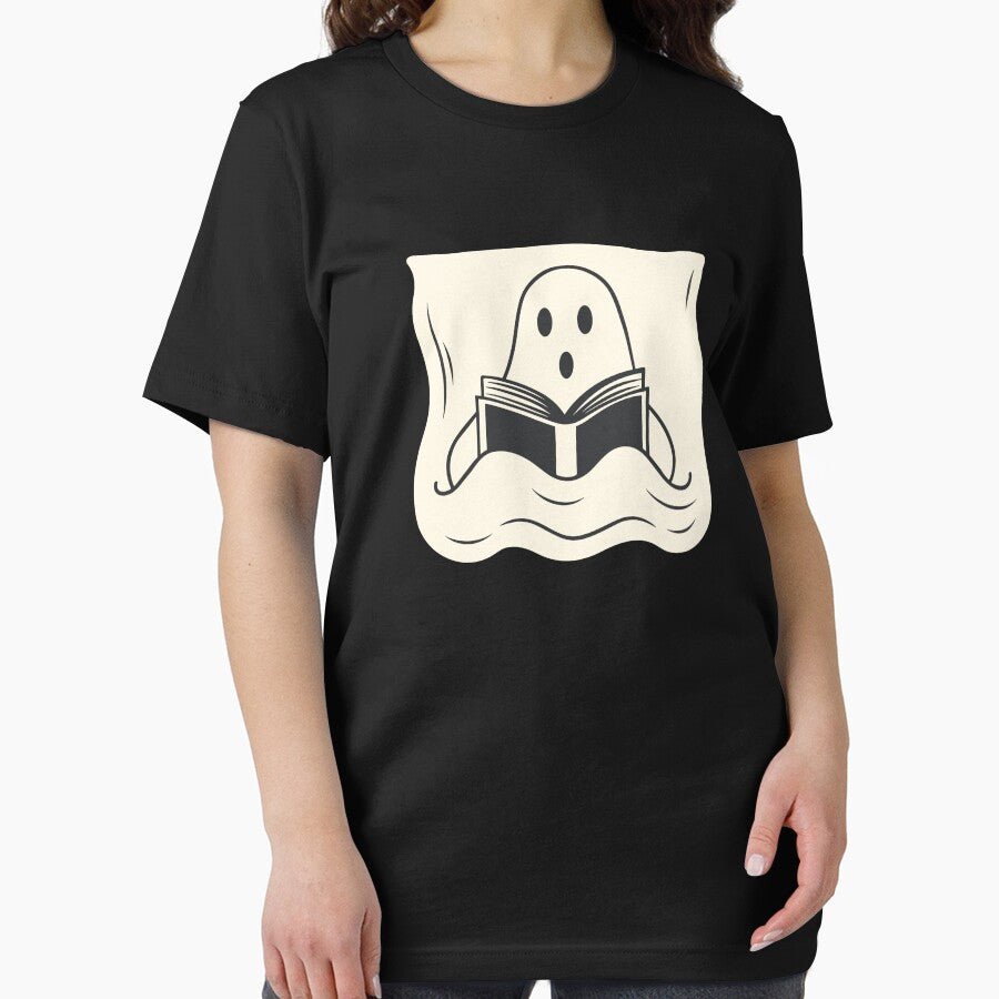 Ghost reading horror book in bed by ArtemMKV