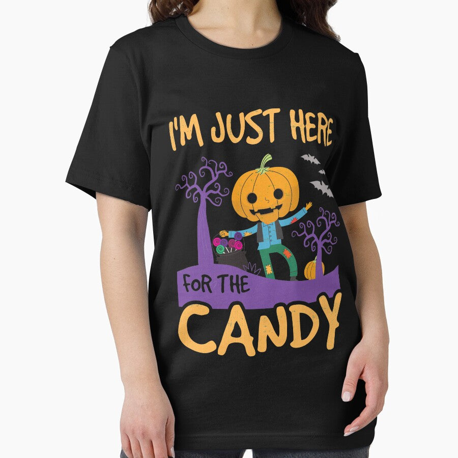 Just Here For The Candy Funny Halloween Trick or Treat Costume Shirt by Joeby26