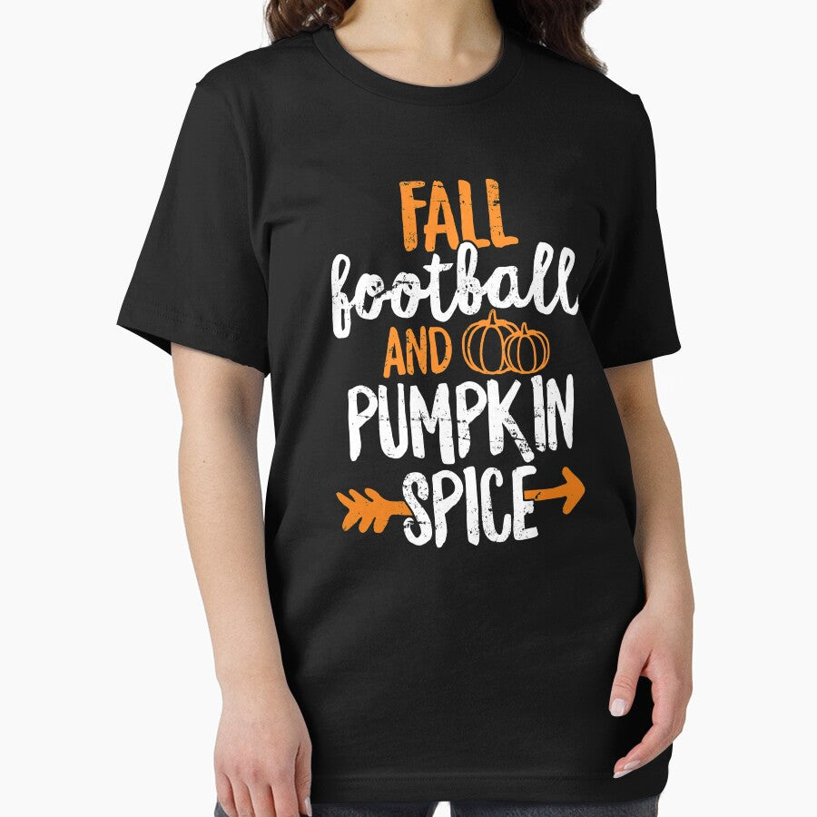 Fall Football And Pumpkin Spice T-Shirt Tailgate by 14thFloor