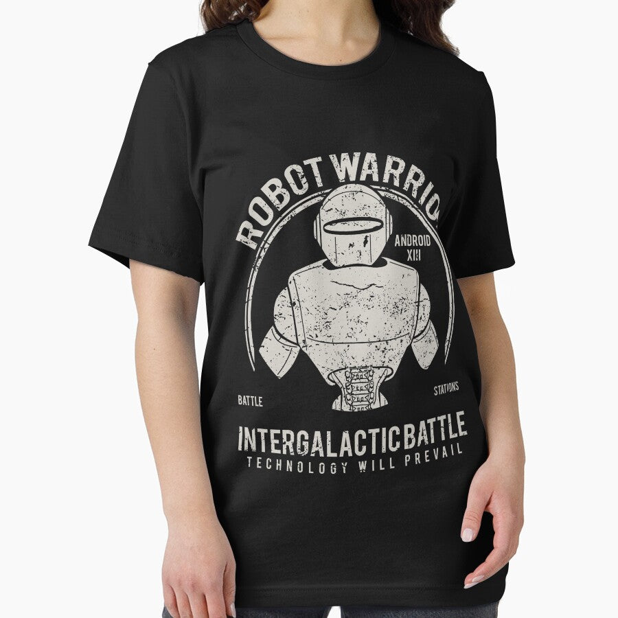 Robot Warrior Retro Vintage Distressed Design by JakeRhodes