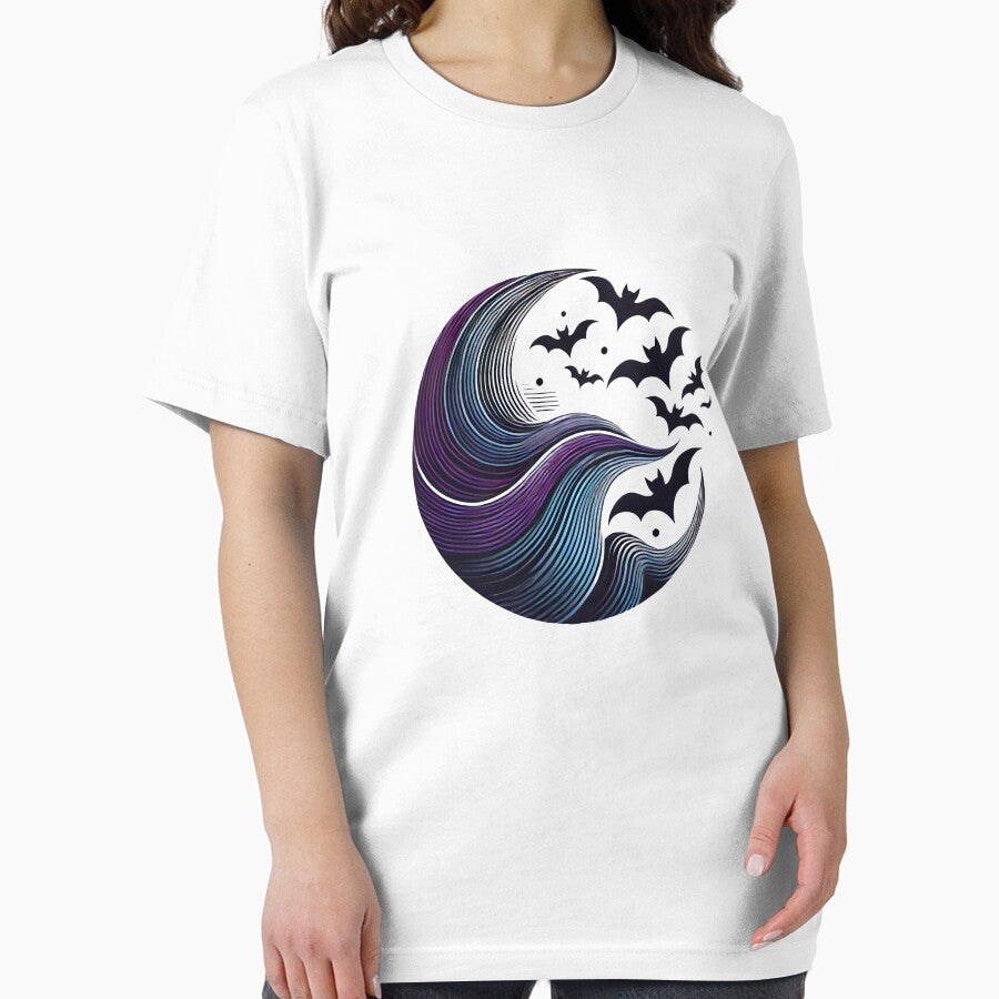 Moonlit Bats in Flight with Mystical Crescent Design by Pattamo1