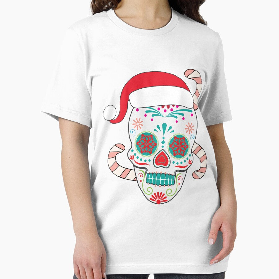 Christmas Themed Sugar Skull by Theodore Cory