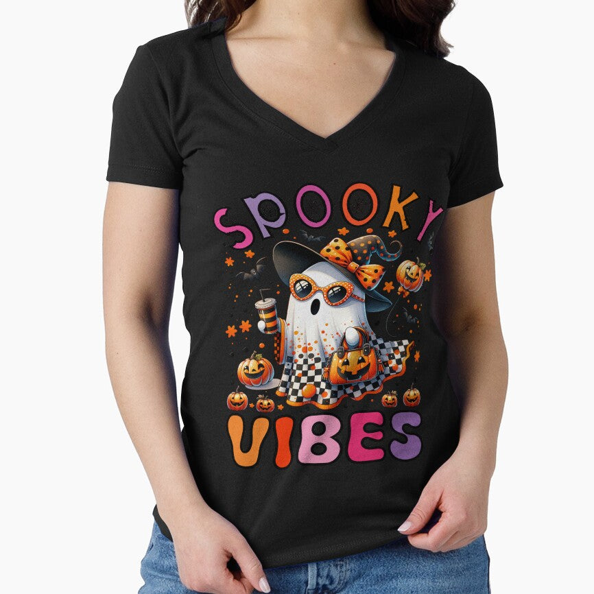 Groovy Spooky Season Vibes Funny Halloween Ghost Spooky Vibes For Girls Kids Women by DIT-Artis