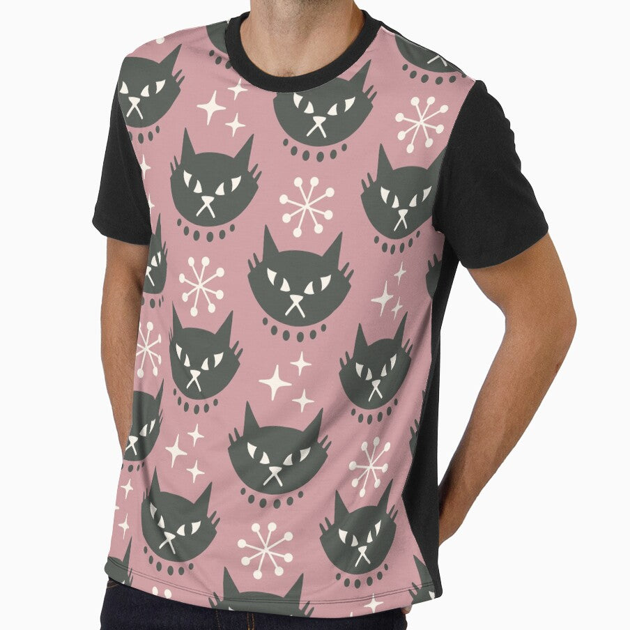 Mid Century Modern Cat Pattern 345 by tonymagnerart
