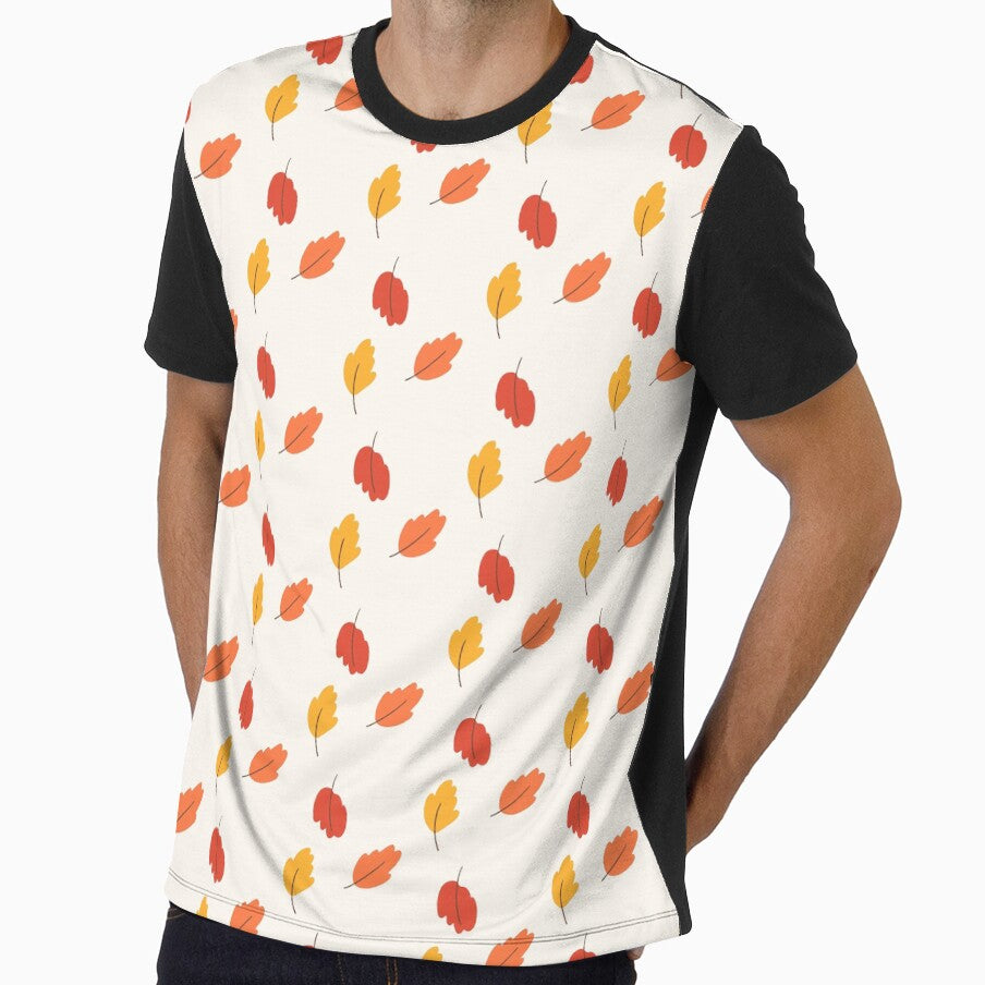 Cute Autumn Leaves Fall Season Pattern by Porpor Artwork