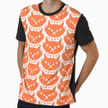 Mid Century Modern Cat Pattern 339 Orange by tonymagnerart
