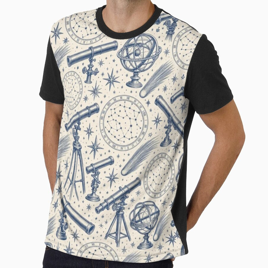 Astronomer's Toile Seamless Pattern | Vintage Celestial Toile Repeat by StickyGuys