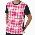 Y2K Hot Pink and Cream Plaid Pattern | Retro 2000s Tartan Grid Aesthetic by BrontesWhimsyStore
