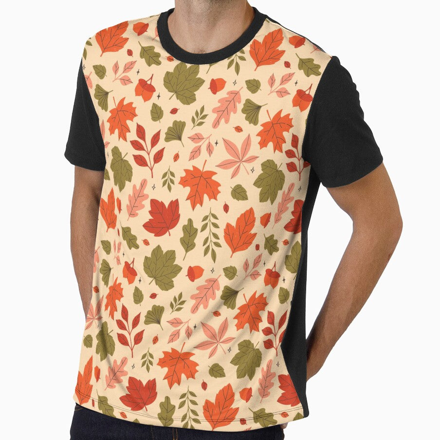 pattern with leaves and acorns by burbura