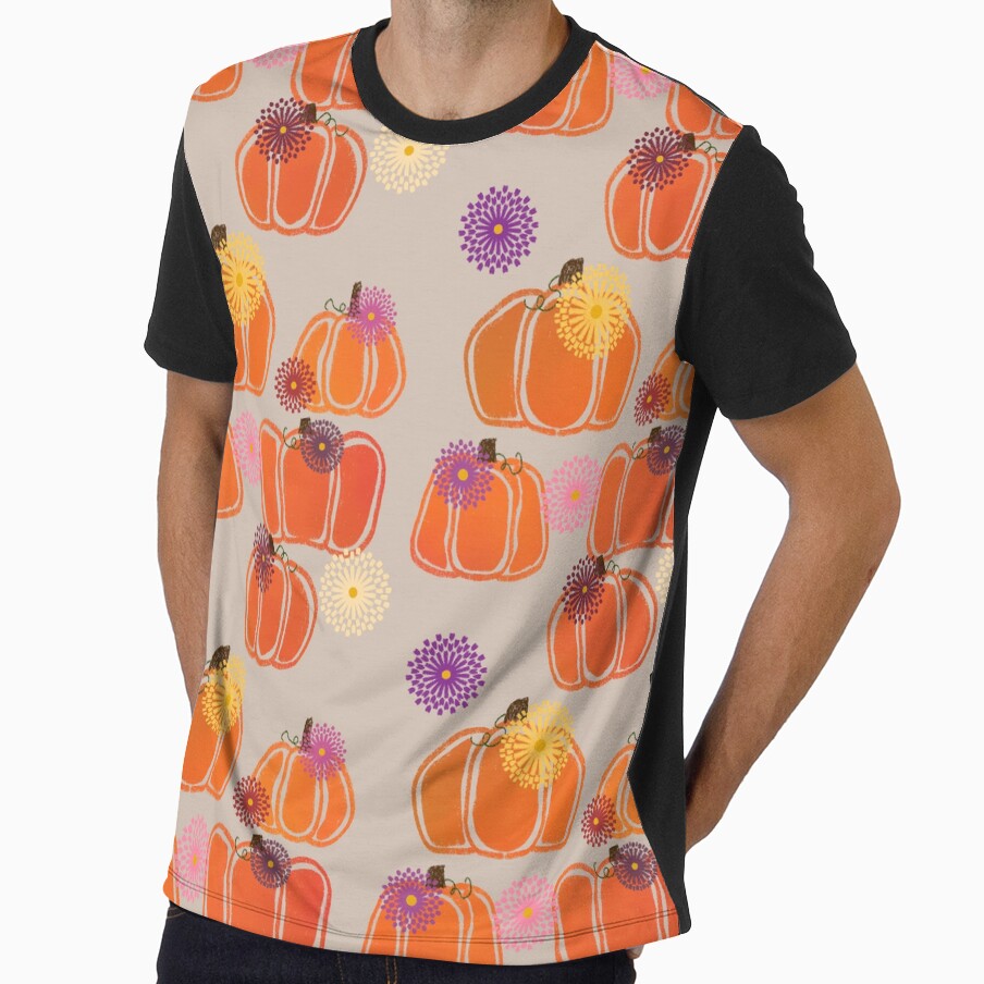 Stenciled Pumpkins and Mums by JaygiesDesign