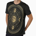 Sacred Geometry Moon Phases Gold Fine Art Print by GrowNest