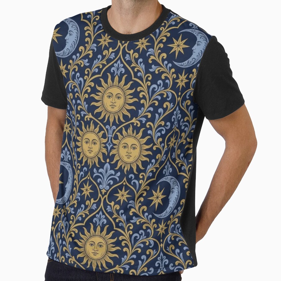 Celestial Damask Seamless Pattern | Vintage Celestial Toile Repeat by StickyGuys
