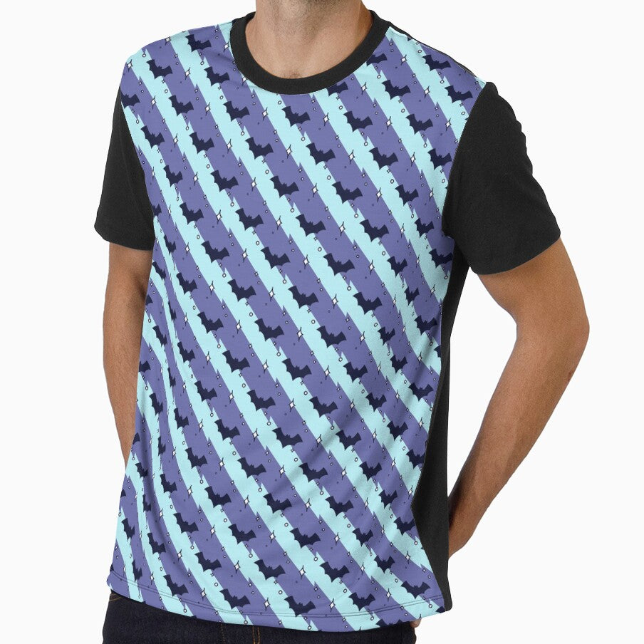 Icy Bat Stripes by PatternsaPlenty
