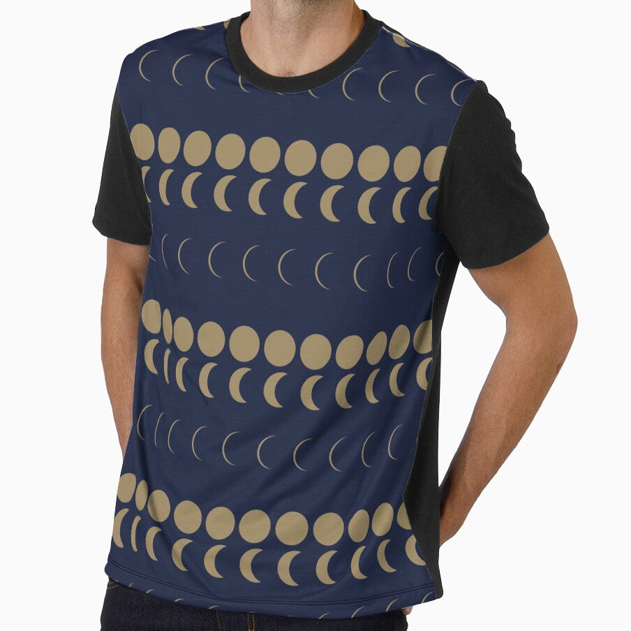 Phases of the Moon Pattern - Gold & Navy by DesignsthatSlap