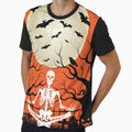Halloween Meditating Skeleton Funny Freaky Yoga Pose by dass-art