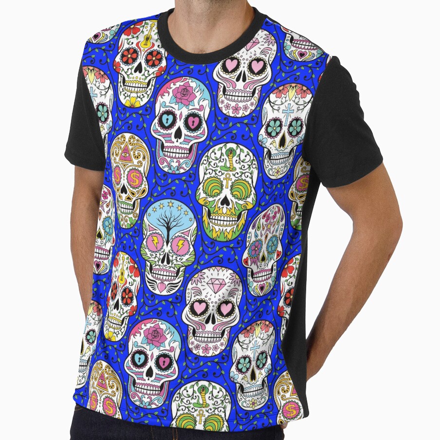 Sugar Skull Mexican Blue by Fangpunk