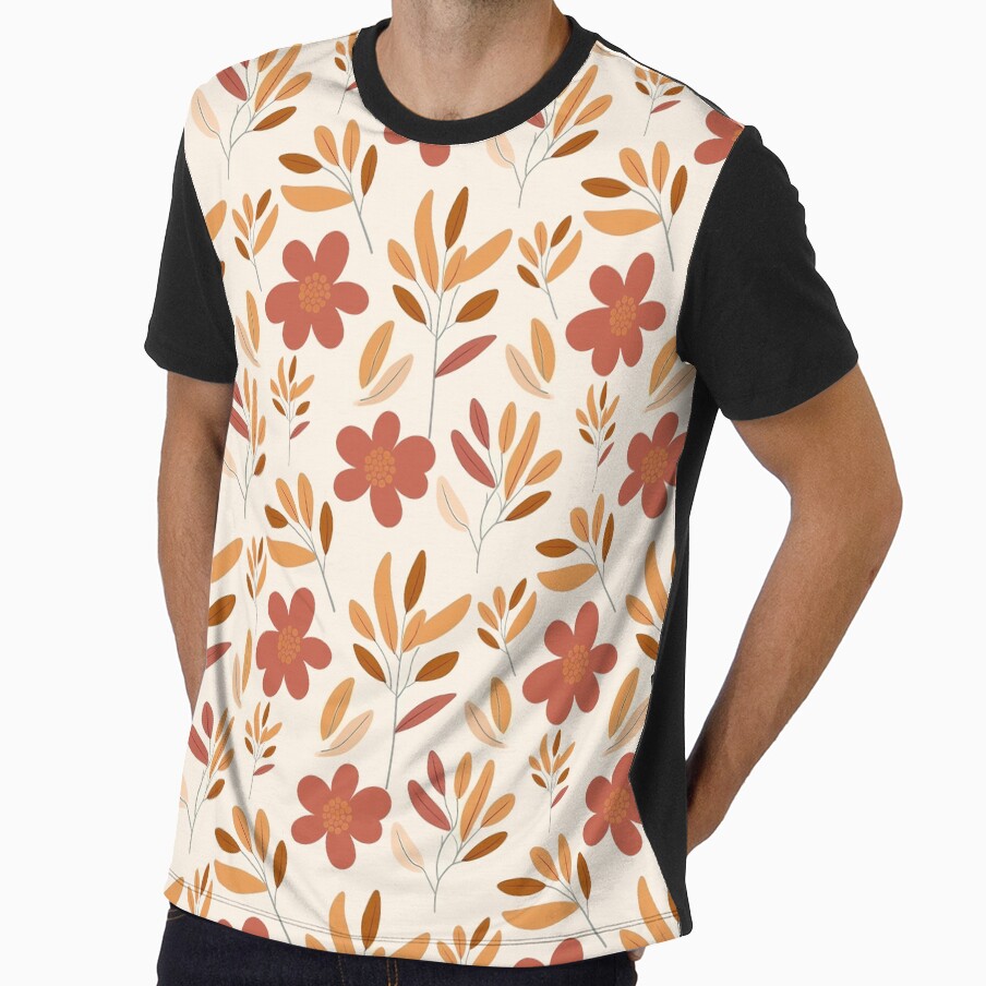 Autumn Floral Seamless Pattern. Fall Color. by DesignHouse07